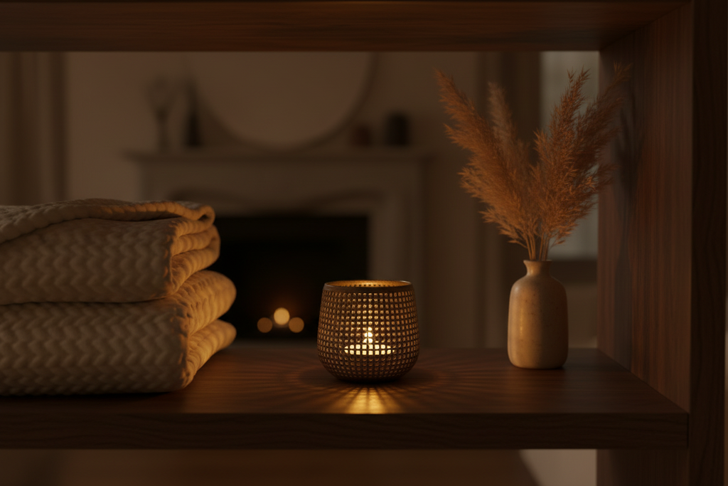 Nordic Glow fyrfadslysholder aftenstemning